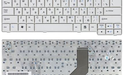 Клавиатура для ноутбука E Series (E200, E210, E300, E310) ED Series (ED310) White, RU