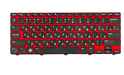 Клавиатура для ноутбука Dell Inspiron (M101Z, M102Z, 1120, 1122) Black, (Red Frame) RU - фото 3