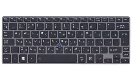 Клавиатура Toshiba Portege (Z30, Z30-A, Z30T, Z30T-A) с подсветкой (Light), Black, (Gray Frame), RU - фото 2