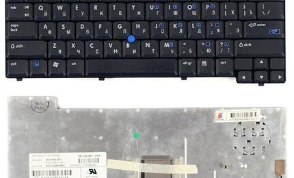 Клавиатура для ноутбука HP Compaq NC6320, NX6310, NX6315, NX6325, NC6310 с указателем (Point Stick), Black, RU