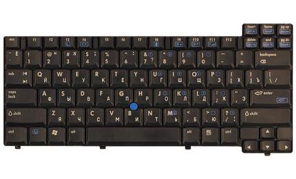 Клавиатура для ноутбука HP Compaq NC6320, NX6310, NX6315, NX6325, NC6310 с указателем (Point Stick), Black, RU - фото 3