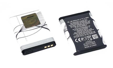 Аккумуляторная батарея для смартфона Nokia BL-5B 6060 3.7V Black 890mAh 3.3Wh