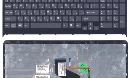 Клавиатура для ноутбука Sony Vaio (VPC-F219FC, VPC-F22 VPC-F23) с подсветкой (Light), Black, (Black Frame) RU