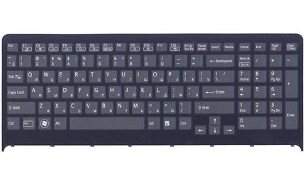 Клавиатура для ноутбука Sony Vaio (VPC-F219FC, VPC-F22 VPC-F23) с подсветкой (Light), Black, (Black Frame) RU - фото 2