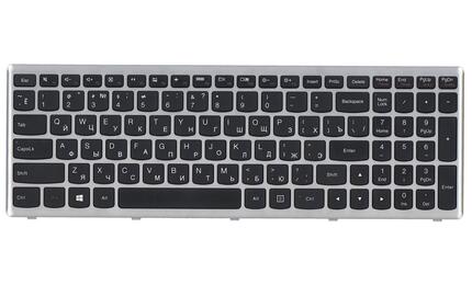 Клавиатура для ноутбука Lenovo IdeaPad U510, Z710 Black, (Silver Frame), RU - фото 2