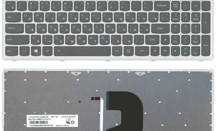 Клавиатура для ноутбука Lenovo Ideapad P500, Z500, Z500A, Z500G, Z500T с подсветкой (Light) Black, (Gray Frame) RU