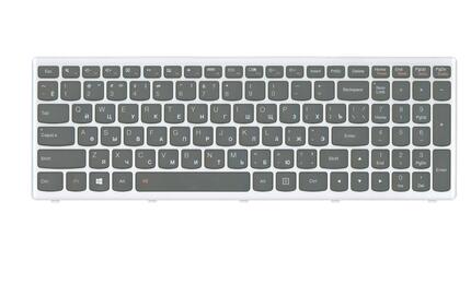 Клавиатура для ноутбука Lenovo Ideapad P500, Z500, Z500A, Z500G, Z500T с подсветкой (Light) Black, (Gray Frame) RU - фото 2