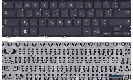 Клавиатура для ноутбука Samsung (NP915S3) Black, (No Frame), RU