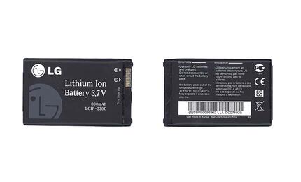 Аккумуляторная батарея для смартфона LG LGIP-330G KF300 3.7V Black 800mAh 2.9Wh