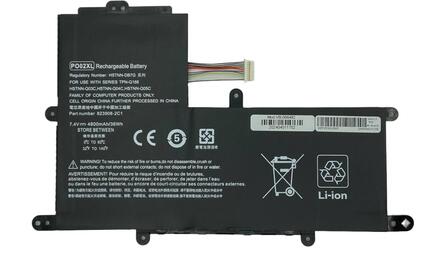 Аккумуляторная батарея для ноутбука HP PO02XL Stream 11-R 7.4V Black 4800mAh OEM