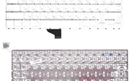 Клавиатура для ноутбука Apple MacBook (A1342) White (горизонтальный энтер), RU