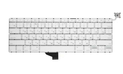 Клавиатура для ноутбука Apple MacBook (A1342) White (горизонтальный энтер), RU - фото 2