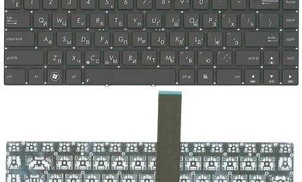 Клавиатура для ноутбука Asus N46, N46J, N46JV, N46V, N46VB, N46VJ, N46V, N46VM, N46VZ с подсветкой (Light) Black, RU