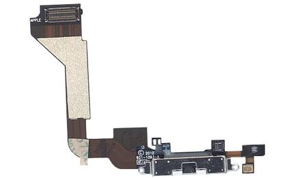 Шлейф разъема питания для смартфона Apple iPhone 4 белый