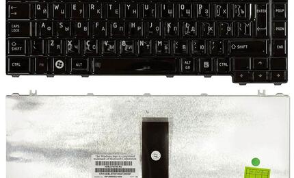 Клавиатура для ноутбука Toshiba Satellite (A200, A205, A300, A305, A400, A405, M200, M205, M300, M305, L200, L300, L305, L300D, L305D, L455, L450, L450D, L455D, Pro M200) Black, Glossy, RU (вертикальный энтер)