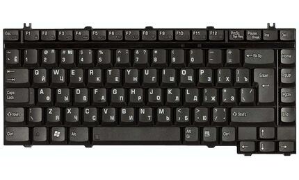 Клавиатура Toshiba Satellite (F20 F25 F30 G20 G25 G30 G35 Satellite A10 A15 A20 A25 A30 A40 A50 A55 A70 A75 A80 A100 A105 1400 1410 1900 2400 M30 M35 M40 M45 M50 M55 P10 P20 P30 ) Black, RU (вертикальный энтер) - фото 2
