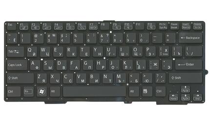 Клавиатура для ноутбука Sony (SVS13) с подсветкой (Light), Black, (No Frame) RU - фото 2