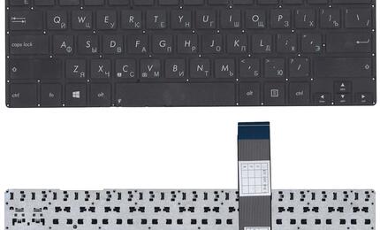 Клавиатура для ноутбука Asus VivoBook (S300K, S300KI, S300, S300C) Black, (No Frame), RU