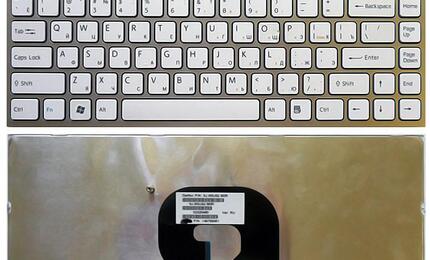 Клавиатура для ноутбука Sony Vaio (VPC-Y) White, (Silver Frame) RU