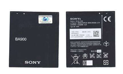 Аккумуляторная батарея для смартфона Sony BA900 Xperia J (ST26i) 3.7V Black 1700mAh 6.3Wh