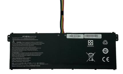 Аккумуляторная батарея для ноутбука Acer AC14B18J-3S1P Aspire ES1-511 11.4V Black 2600mAh Orig Аккумуляторная батарея для ноутбука Acer AC14B18J-3S1P Aspire ES1-511 11.4V Black 2600mAh Orig
