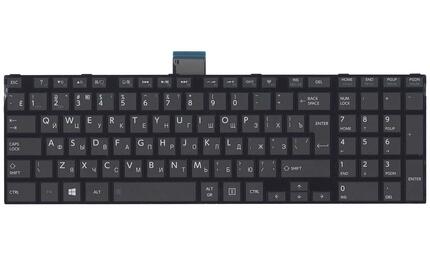 Клавиатура Toshiba Satellite (C50, C50D, C50-A, C50D-A, C55, C55DT, C55DT-A) Black, (Black Frame) RU (вертикальный энтер) - фото 2