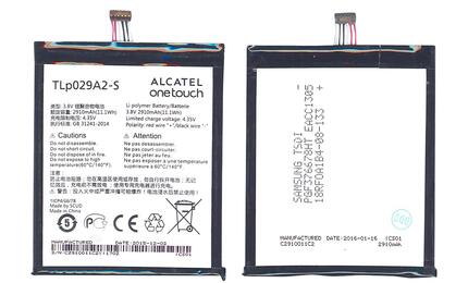 Аккумуляторная батарея для смартфона Alcatel TLp029A2-S One Touch Idol 3 6045 3.8V White 2910mAh 11.1Wh