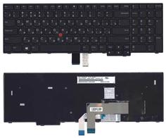 Клавиатура для ноутбука Lenovo Thinkpad (E570, E575) Black, (Black Frame), RU