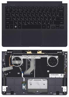 Клавиатура для ноутбука Samsung (NP900X3C) Black с подсветкой (Light), (Black TopCase), RU