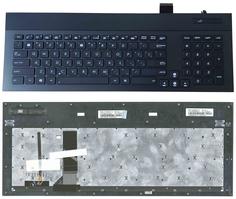 Клавиатура для ноутбука Asus (G74) с подсветкой (Light), Black, (Black Frame) RU (горизонтальный энтер)