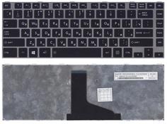 Клавиатура для ноутбука Toshiba Satellite (C840, C840D, C845, C845D, L800, L830, L835, L840, L840D, L845, L845D, M840, M845, P840, P840T, P845, P845T) Black, (Gray Frame) RU