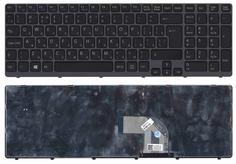 Клавиатура для ноутбука Sony Vaio (SVE15) Black, (Silver Frame) RU