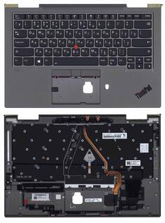 Клавиатура для ноутбука Lenovo Thinkpad X1 Yoga 4th Gen ver.2 Black, (Grey TopCase) RU