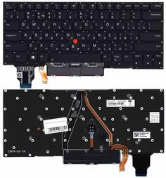 Клавиатура для ноутбука Lenovo ThinkPad X1 Carbon Gen 7 2019 с подсветкой (Light), Black, (No Frame), RU