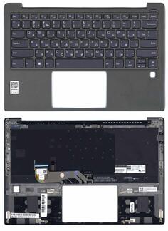 Клавиатура для ноутбука Lenovo Yoga (730-13IKB) с подсветкой (Light), Black, (Gray TopCase), RU