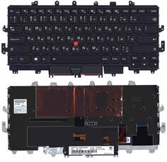 Клавиатура для ноутбука Lenovo Thinkpad X1 Yoga Gen 1 2016 с подсветкой (Light) Black, (Black Frame) RU