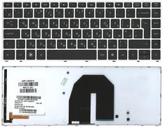 Клавиатура для ноутбука HP ProBook (5330M) с подсветкой (Light), Black, (Silver Frame) RU