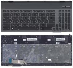 Клавиатура для ноутбука Asus G55, G55V, G55VW с подсветкой (Light), Black, (Black Frame) RU