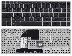 Клавиатура для ноутбука HP EliteBook (8460P) Black, с указателем (Point Stick) (Grey Frame) RU
