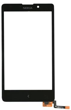 Тачскрин (Сенсорное стекло) для смартфона Nokia XL Dual sim черный