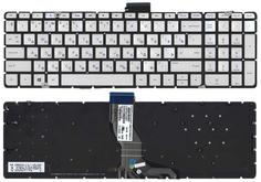 Клавиатура для ноутбука HP Pavilion (15-ab) Silver с подсветкой (Light), (No Frame) RU