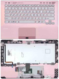 Клавиатура для ноутбука Sony Vaio (VPC-SB), Silver, (Rose Frame) RU (fingerprint reader)