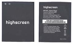Аккумуляторная батарея для смартфона Highscreen 8911260988YSDZ Alpha 4.2V Black 1500mAh 5.55Wh