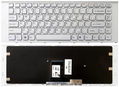Клавиатура для ноутбука Sony Vaio (VPC-EA) White, (White Frame) RU