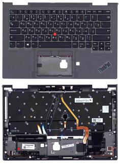 Клавиатура для ноутбука Lenovo Thinkpad X1 Yoga 4th Gen Black, (Grey TopCase) RU