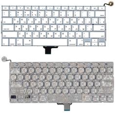 Клавиатура для ноутбука Apple A1342 2009/2010 White, (No Frame) (плоский Enter) RU