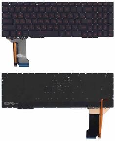 Клавиатура для ноутбука Asus (FX553VE) с подсветкой (Light), Black, RU