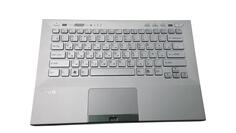 Клавиатура для ноутбука Sony Vaio (VPC-SB) Silver, (Silver TopCase), RU (for fingerprint reader)