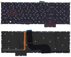 Клавиатура для ноутбука Acer Predator 15 G9-591 с подсветкой (Light), Black, RU