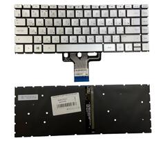 Клавиатура для ноутбука HP Pavilion (13-dk), с подсветкой (Light), Silver, (No Frame) RU